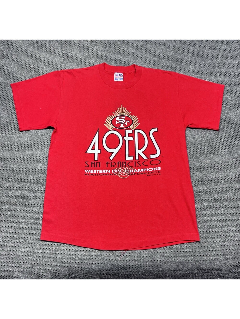Vintage 1993 San Francisco 49Ers Western Division Champions T-Shirt XL RARE MENS